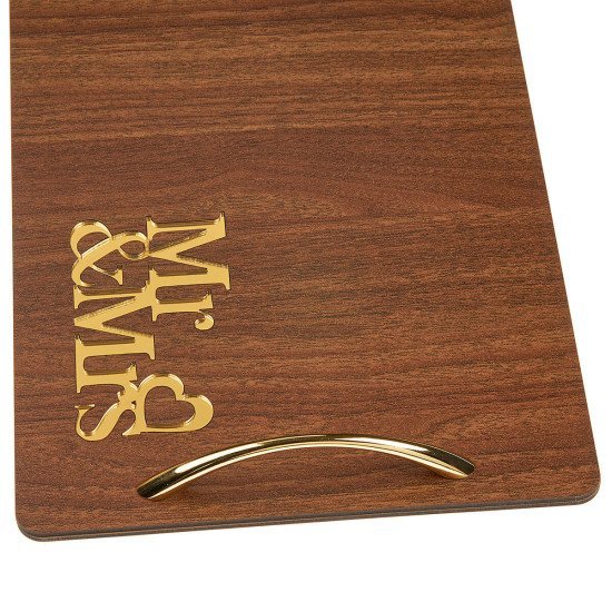 ΞΥΛΙΝΟ ΔΙΣΚΟΣ ΜΕ PLEXI GLASS “MR&MRS” ΝΒ382