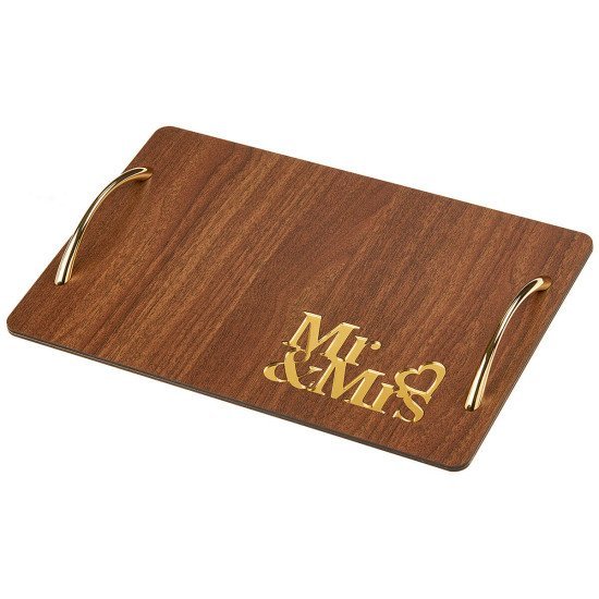 ΞΥΛΙΝΟ ΔΙΣΚΟΣ ΜΕ PLEXI GLASS “MR&MRS” ΝΒ382