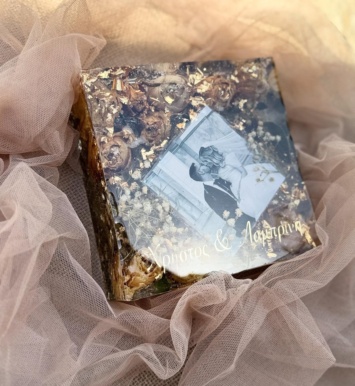 Ανθοδέσμη σε υγρό γυαλί ΤΕΤΡΑΓΩΝΟ - Image 5