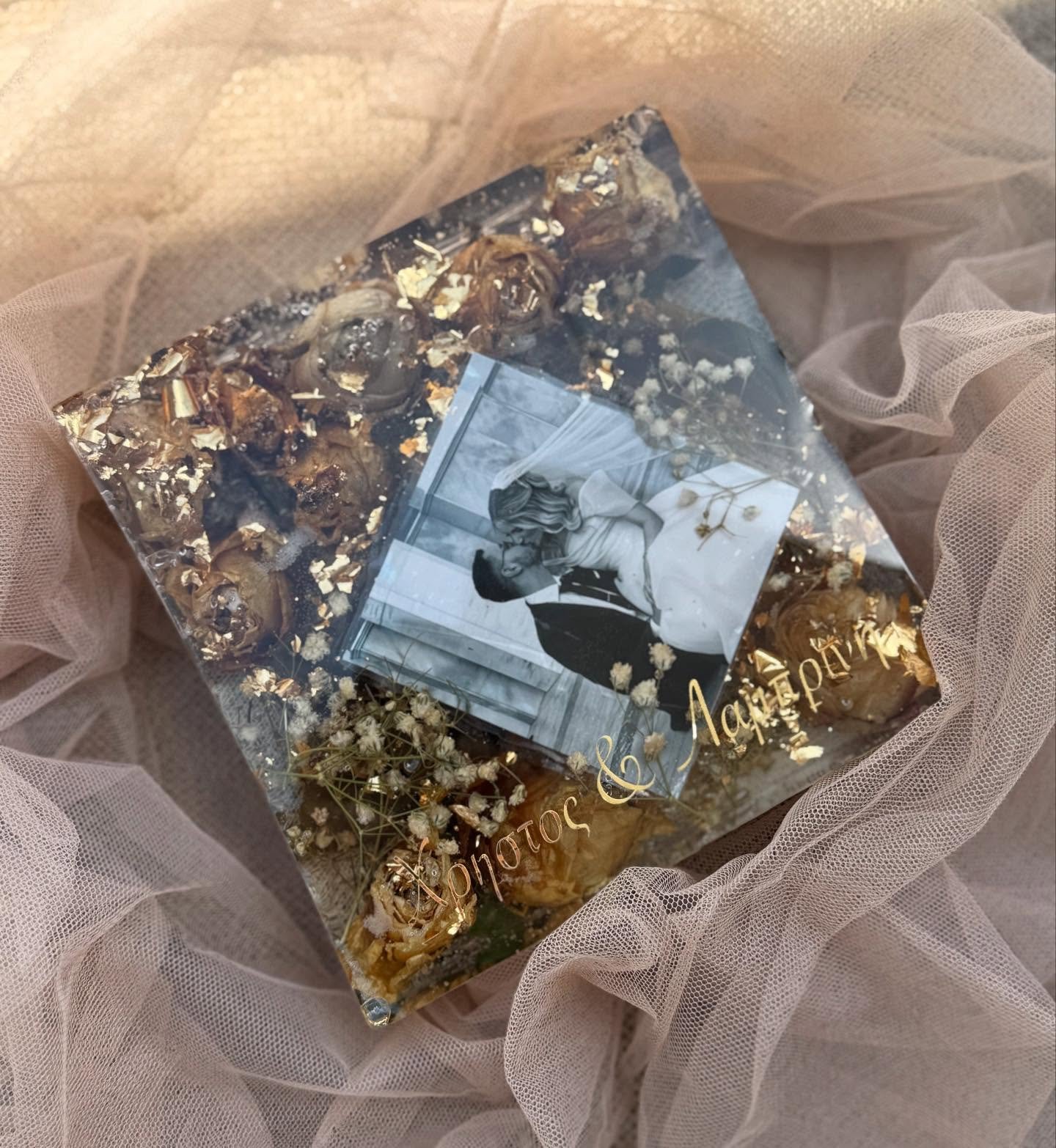 Ανθοδέσμη σε υγρό γυαλί ΤΕΤΡΑΓΩΝΟ - Image 6