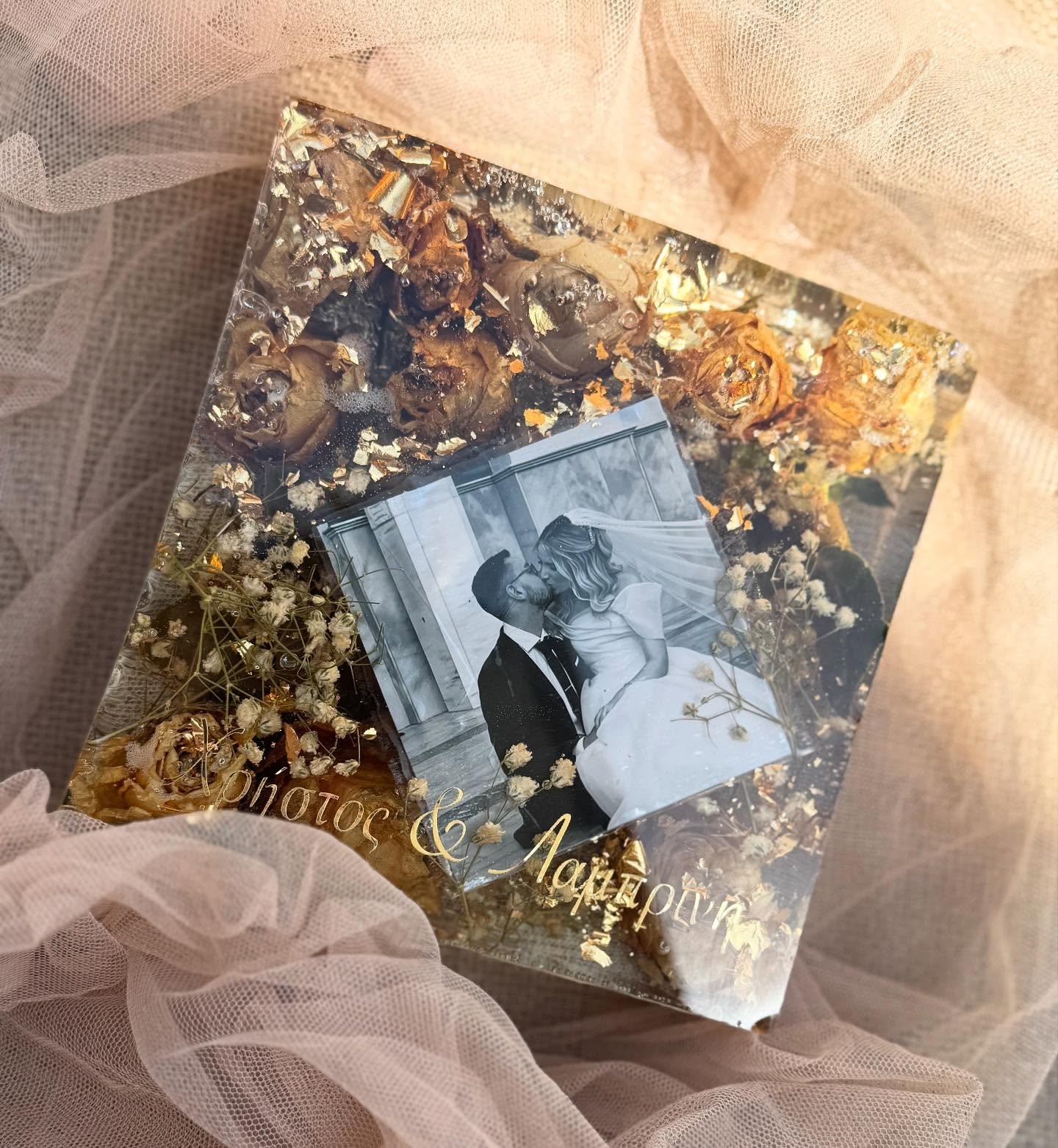 Ανθοδέσμη σε υγρό γυαλί ΤΕΤΡΑΓΩΝΟ - Image 4