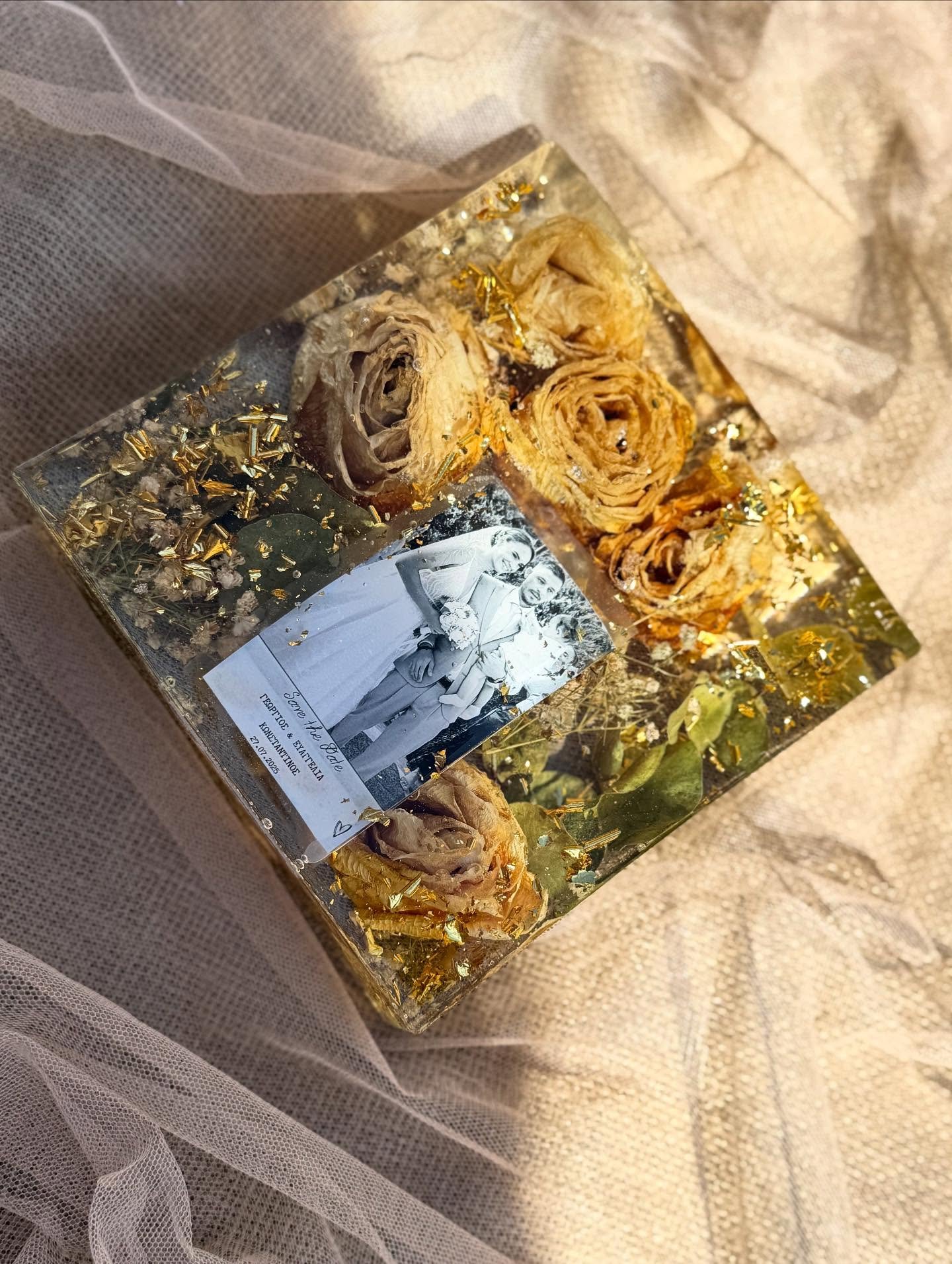 Ανθοδέσμη σε υγρό γυαλί ΤΕΤΡΑΓΩΝΟ - Image 7