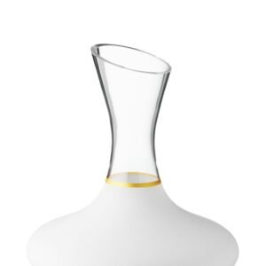 Καράφα Γάμου Γυάλινη Λευκή με Χρυσή Γραμμή 1600ml